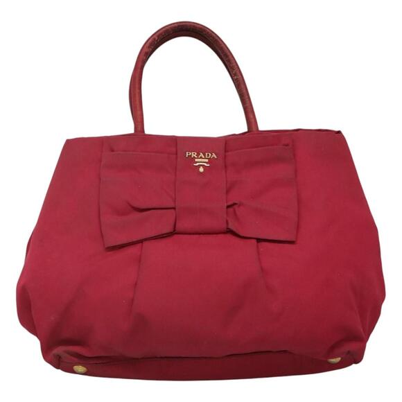 PRADA Hand Bag Nylon Pink - Picture 2 of 9